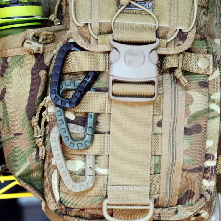 8.5cm Tactical Backpack Buckle Fast Tactical Carabiner Plastic Hook D Shape Mosqueton EDC Gear For Outdoor Camping 5pcs carabiner clips tent rope buckle carabiner belt clip keychain carabiner tactical buckle tarpaulin clips camping tent clips