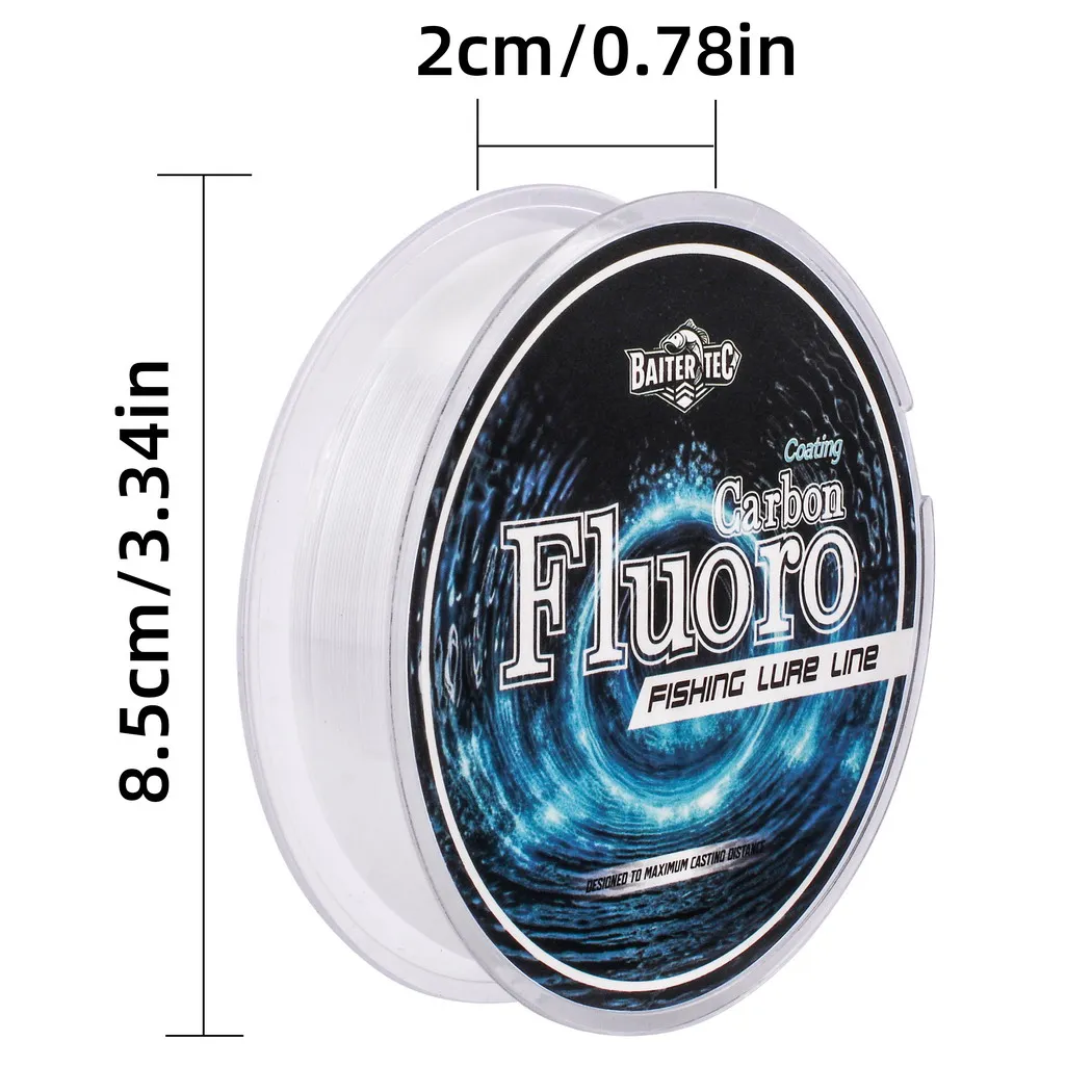Enhanced Fluorocarbon Coating Fishing Line - Durable Sinking Leader Line with Carbon Fluoro Fiber