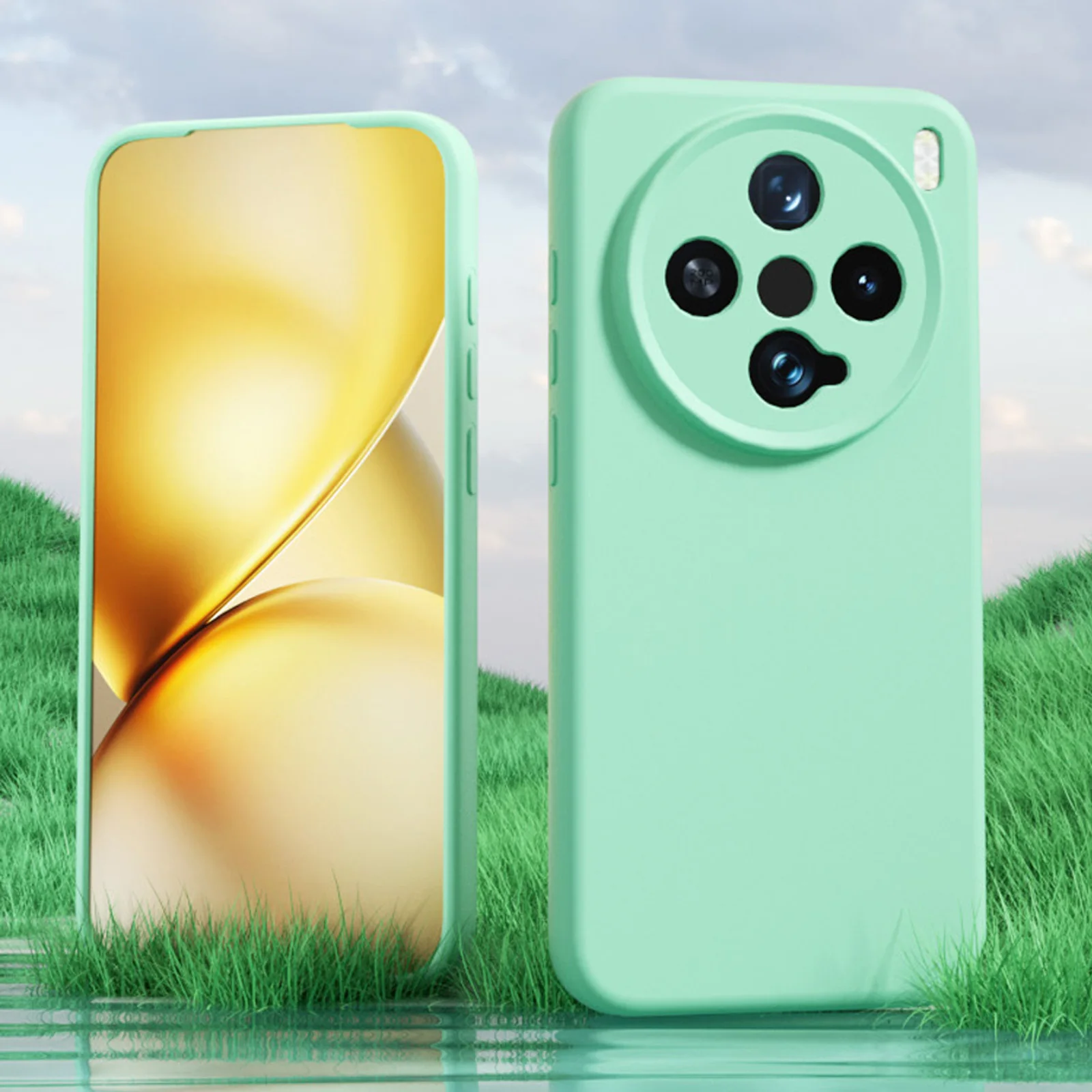 Shockproof Soft Liquid Silicone Phone Case with Slim Skin and Precise Camera Protection