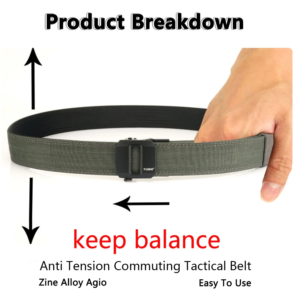 ALPTACTICS Harter taktischer Gürtel für Männer, Metall-Automatikschnalle, IPSC-Gürtel, 1100D-Nylon, Militärgürtel, Outdoor-Sportgürtel, männlich – Detail 1