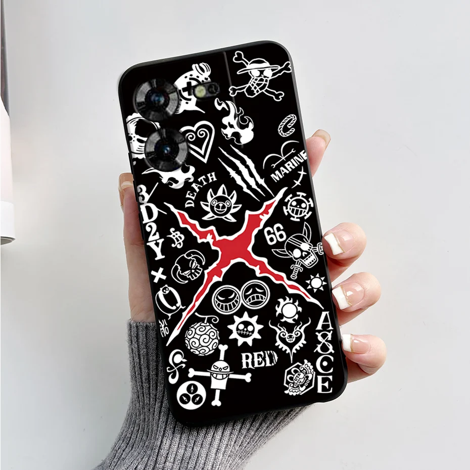 Stylish Black Silicone Phone Case with Pattern - Slim and Soft  Cover
