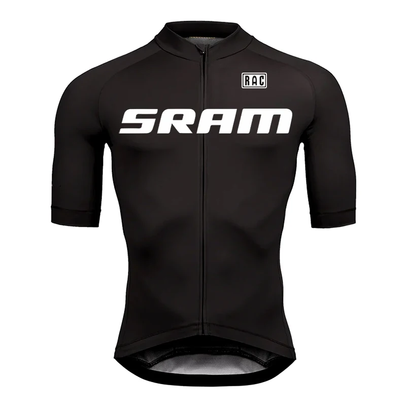 thumbnail image 1 of Maillot de ciclismo Rac Sram para hombre, manga corta, reflectante, para verano, para montaña, para descenso, equipo profesional, 1 of 4