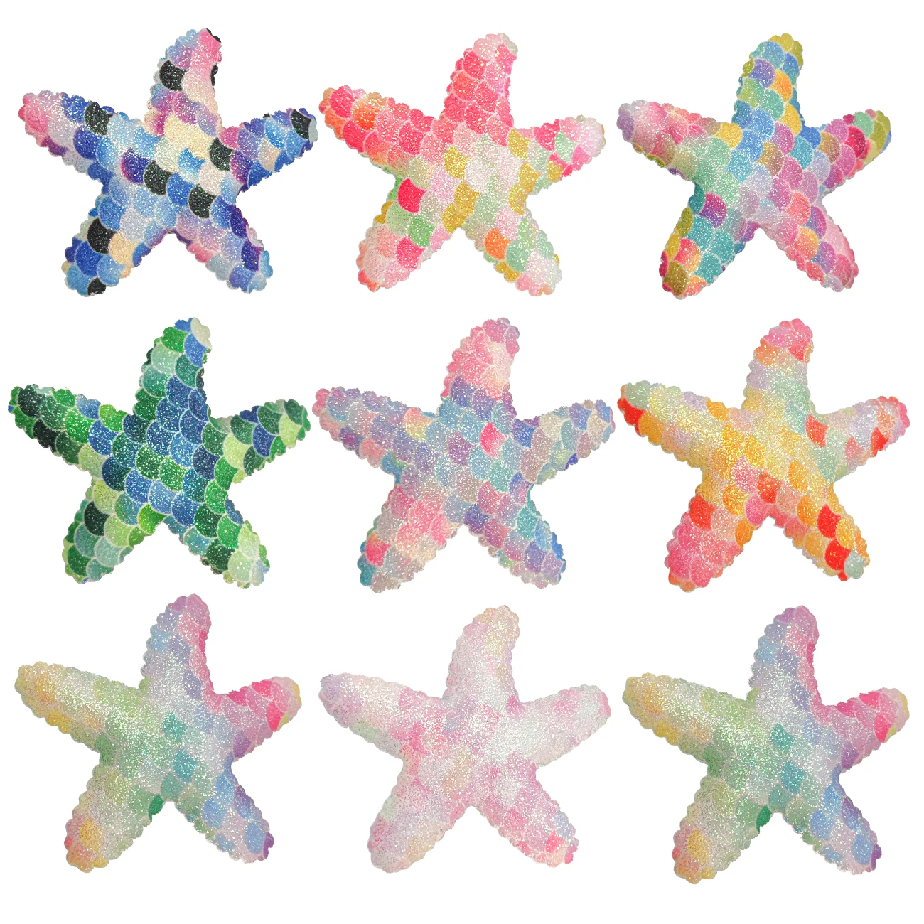 Seestern-Haarspangen, Pailletten, Glitzer, Seestern, Haarspangen, funkelnde Krokodilklemmen, niedliche Meerjungfrau-Accessoires für Frauen und Mädchen – Detail 6