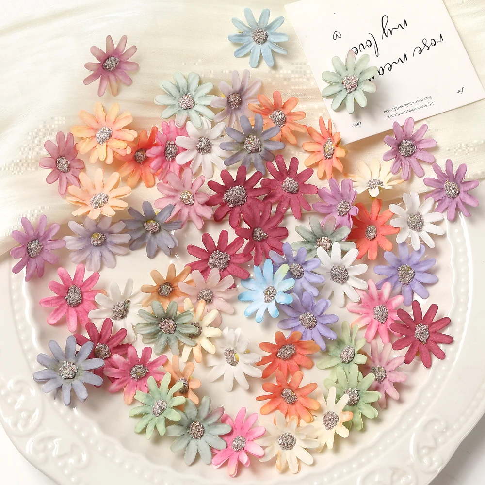 50/100pcs Mini Seide Rose künstliche Blumen Köpfe gefälschte Blumen für Wohnkultur Garten Hochzeit Dekoration DIY Girlande Zubehör – Detail 10