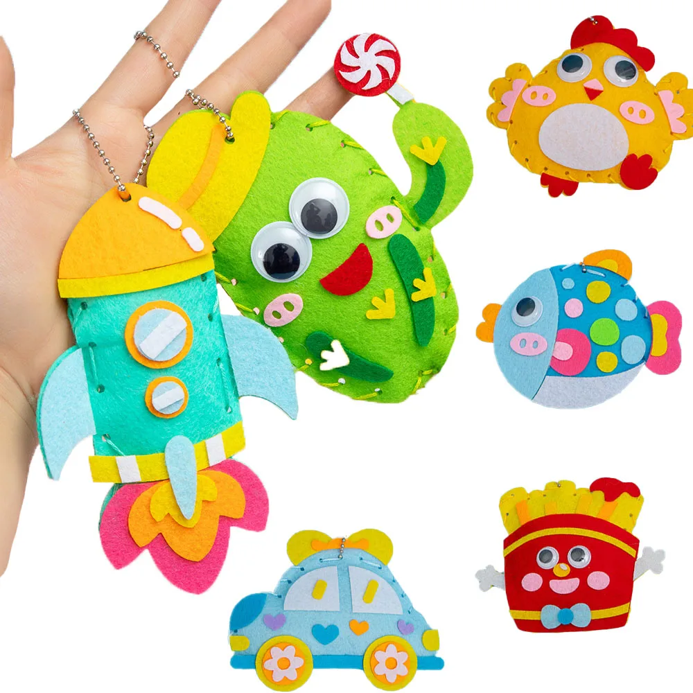Sewing Animals Craft Kit For Kids Forest Creatures Sewing Felt Plush DIY Toy Kit Fun and Educational for Girls