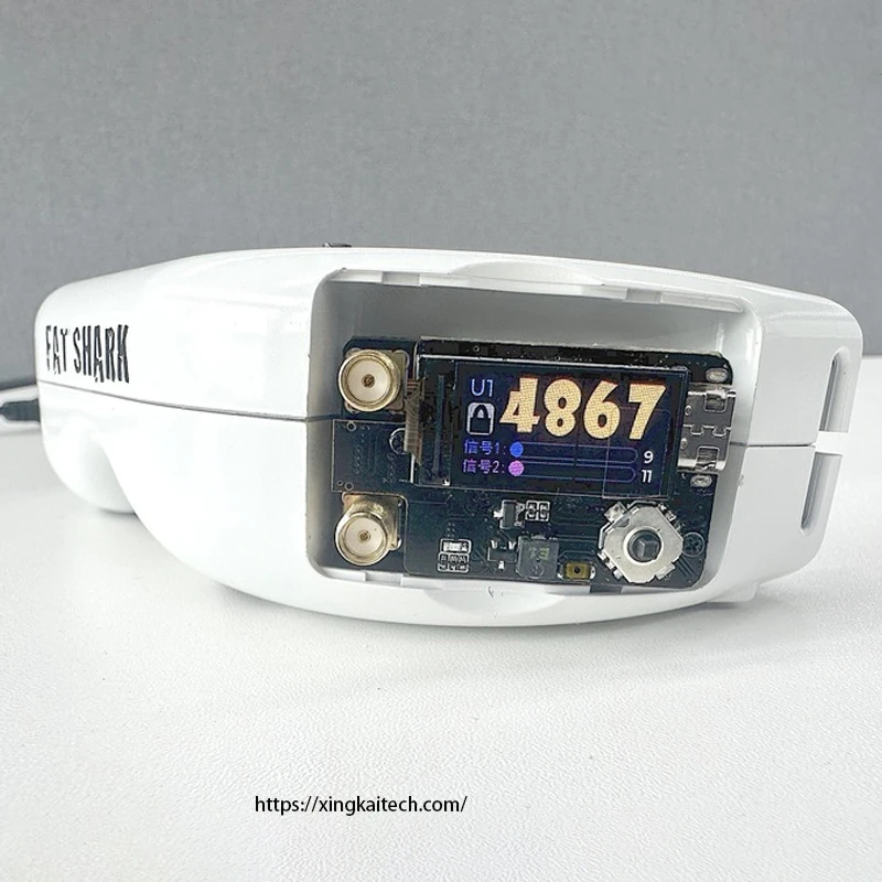 Module récepteur FPV 4.9/5.8/6.0G double antenne pour lunettes Fatshark Skyzone DJI