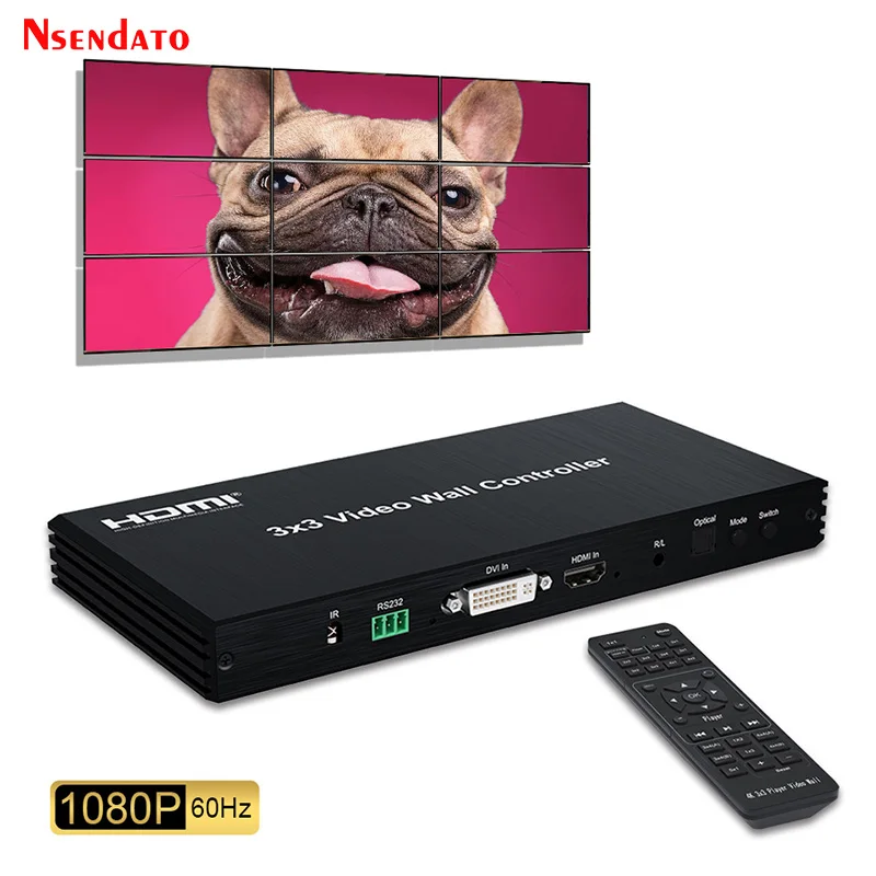 HDMI TV Video Wall Controller 3x3 2x2 2x3 3x2 2x4 4x2 5x1 6x1 9 Video Screen HDMI TV Video Wall Stitching Processor Splicer