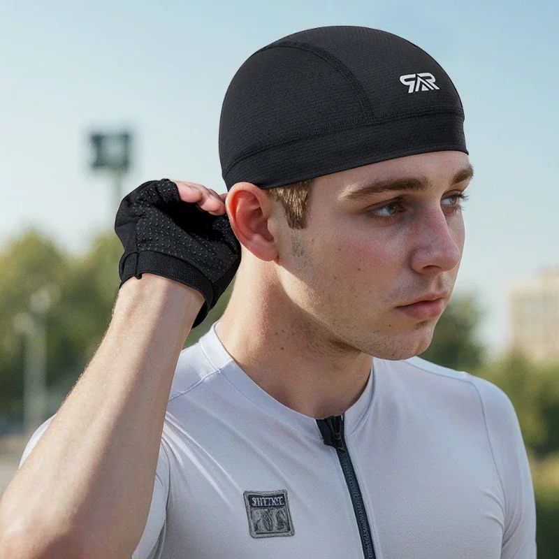 1/2Pcs Summer Cooling Cycling Caps Sunscreen Quick Drying Helmet Liner Sweat Wicking Cycling Running Motorcycle Hat Men