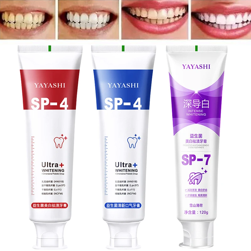 

1PC Probiotic Toothpaste Sp-4 Brightening Whitening Toothpaste Protect Gums Fresh Breath Mouth Teeth Cleaning Health Tooth Care