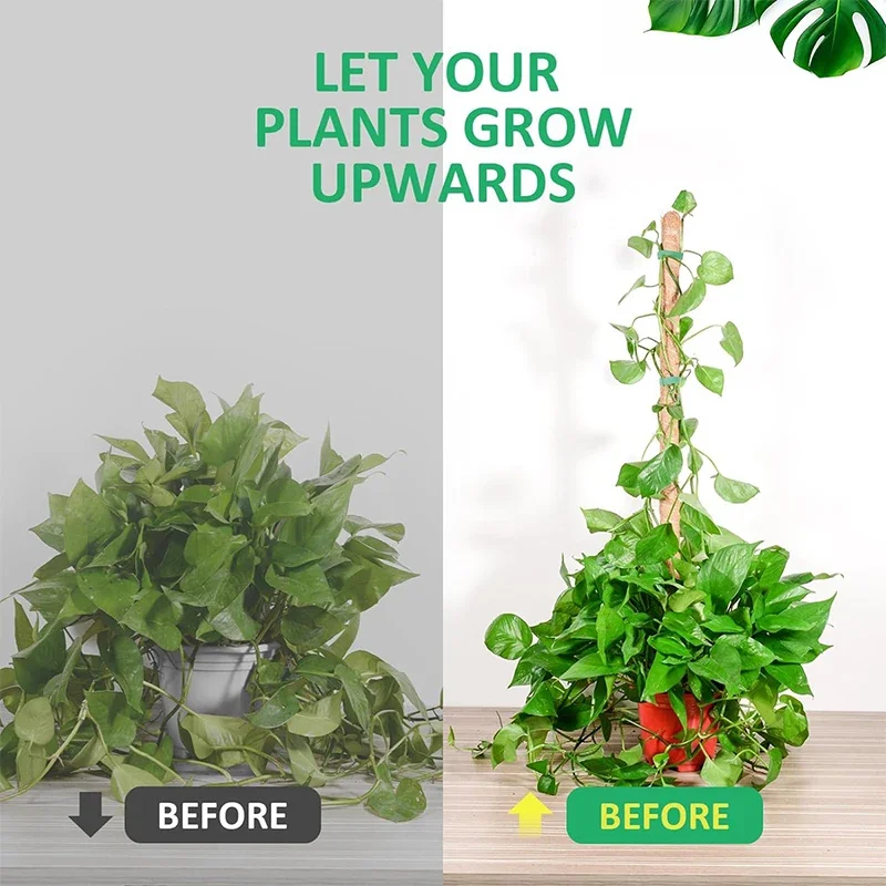 Bendable Plants Climbing Support Plant Moss Coir Pole Extension Palm Vines Stick Indoor Balcony Garden Courtyard Flower Decor