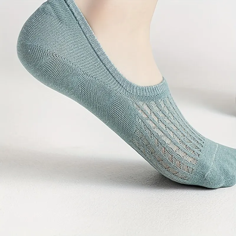 Woman Socks 5 Pairs Invisible Mesh Socks Comfy Breathable Low Cut Ankle Socks Women's Stockings & Hosiery