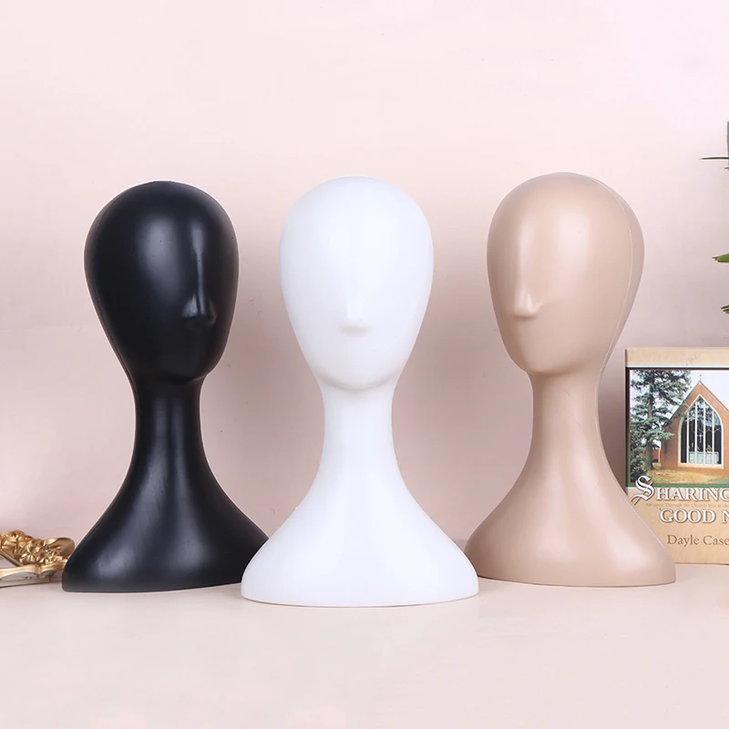 여성 플라스틱 추상 마네킹 헤드 모델, 가발 캡 모자 헤어 스타일링 디스플레이 스탠드용