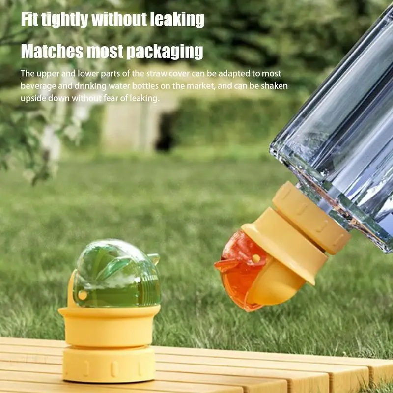 Water Bottle Top Adapter Silicone Water Bottle Adapter with Straw Water Bottle Tops for Most Standard Bottles Bottle Toppers