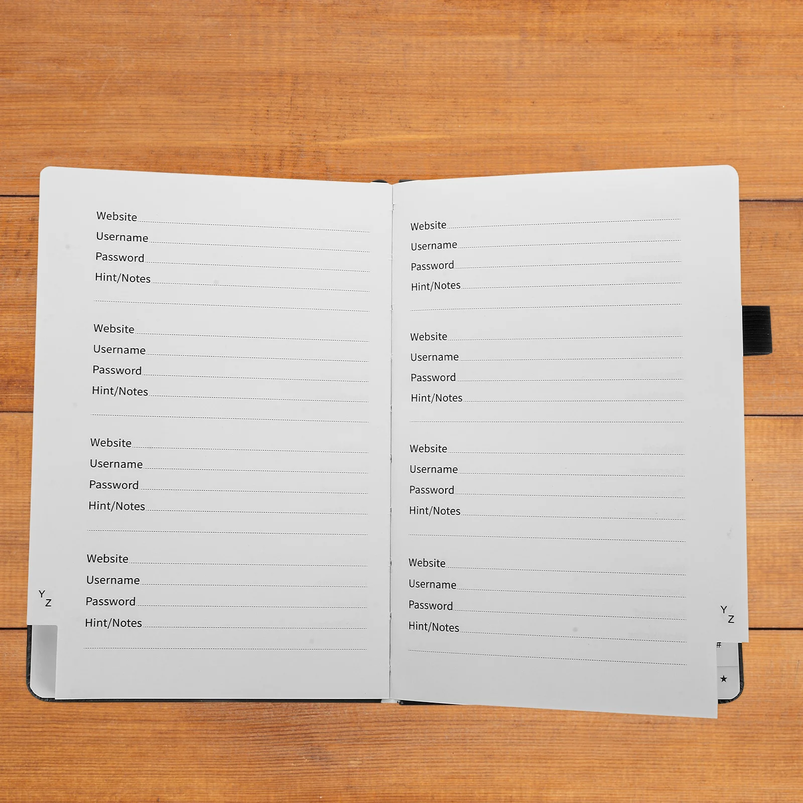 

Удобный органайзер для телефонных номеров с блокнотом и паролем для офиса