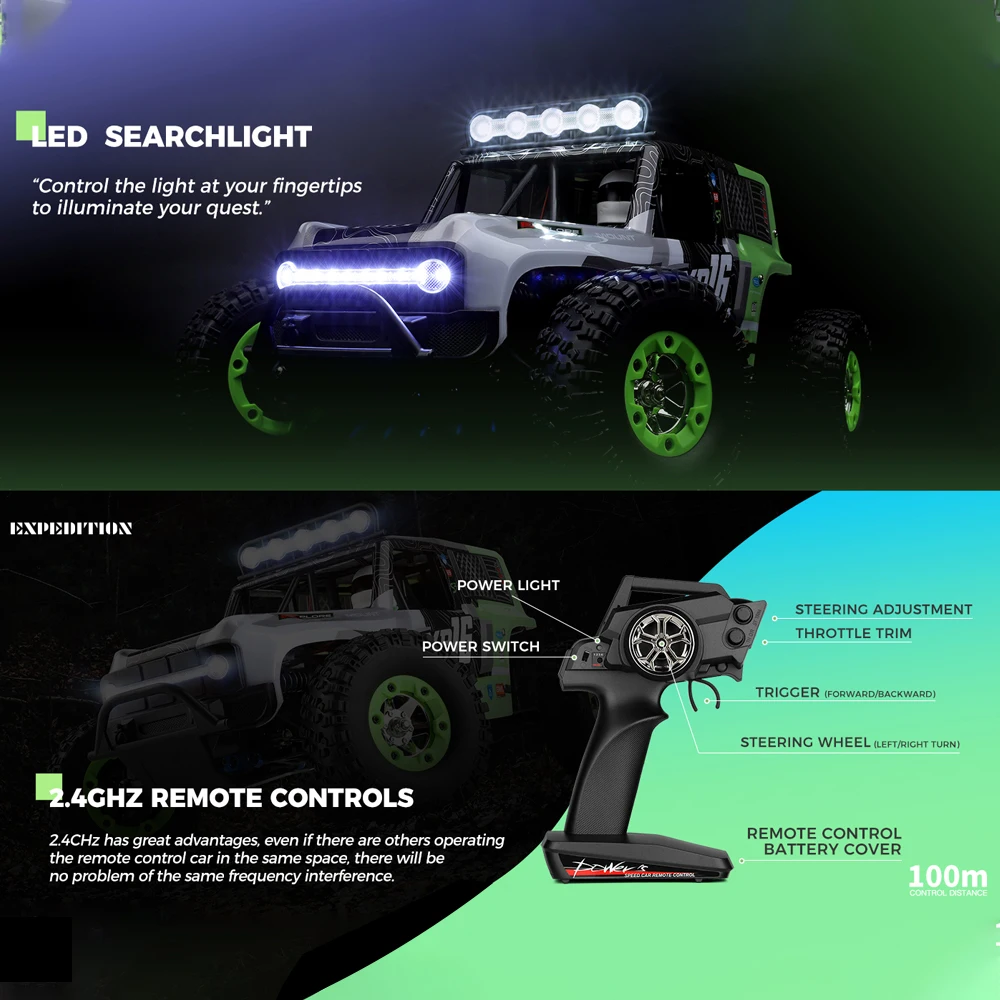 Off Road 4x4 Trucks Remote Control Car with LED Light