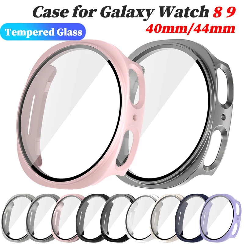 Premium Tempered Glass Case with Full PC Bumper Cover - Screen Protector for Smartwatch Accessories
