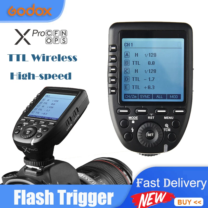 Trasmettitore Trigger Flash Serie Godox Xpro Xpro-C/N/S/F/O/P Per Canon Nikon Sony Olympus Panasonic Pentax Fuji