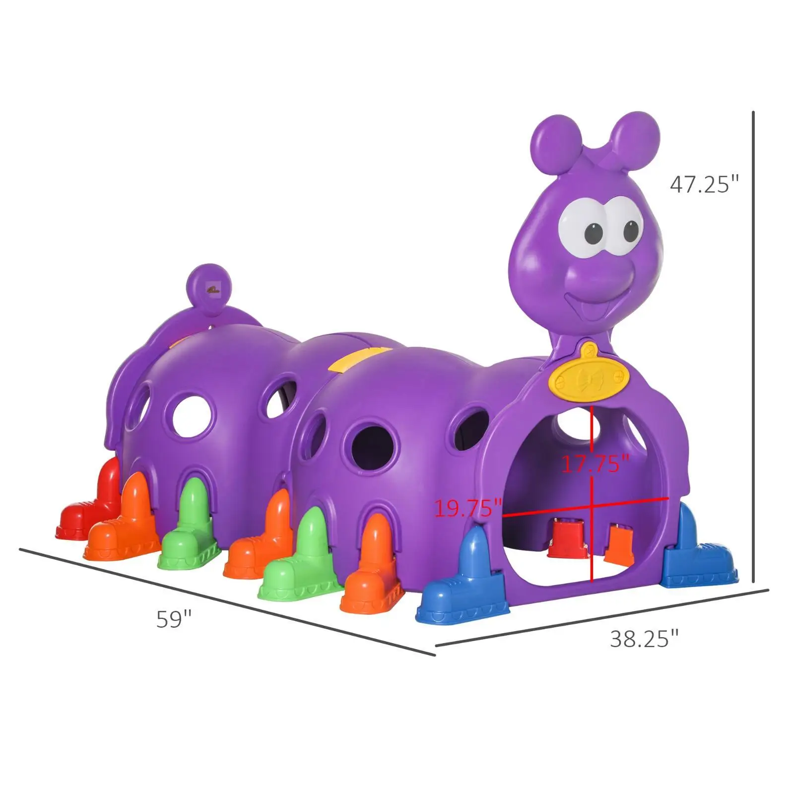 Jumbo Kids Tunnel Slide Indoor Outdoor Climbing Structure Playhouse for Preschool Home Playground Activities Jumbo Kids Tunnel Slide Indoor Outdoor Climbing Structure Playhouse for Preschool Home Playground Activities