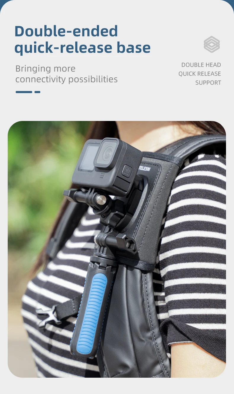 360° Rotation Backpack Shoulder Strap Mount for Hero 13 12 1110 9 8 Insta360 Os