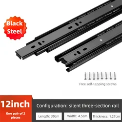 Premium Cold Rolled Steel Drawer Slides - Adjustable 10 - 20 Inch Track for Cabinets and Furniture (12 - inch)