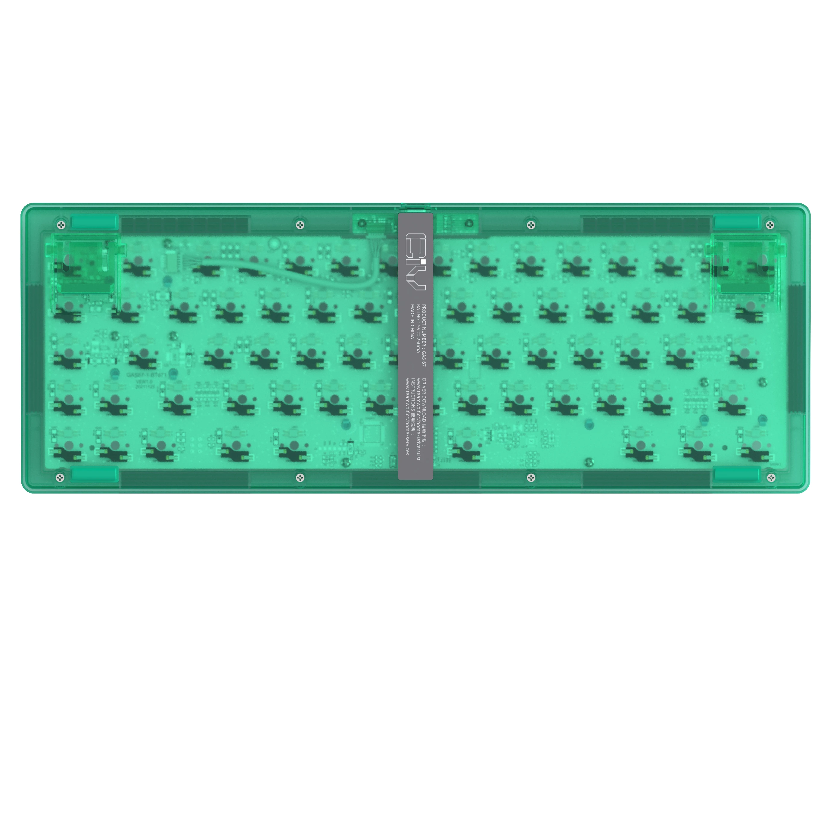 Troca Quente de Gas67 Personalizou o tipo Mecânico da Estrutura da Gaxeta do Jogo do Teclado-c Rgb Compatiable com Pinos para a Cereja Gateron Kailh a - Imagem 2