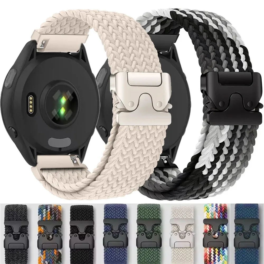 Premium Nylon Braided Loop Strap with Parachute Buckle - Soft and Durable Watchband