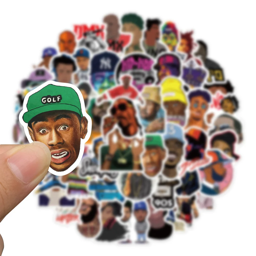 10/64PCS Hiphop Music Cool Rapper Stickers DIY Travel Luggage Phone ...