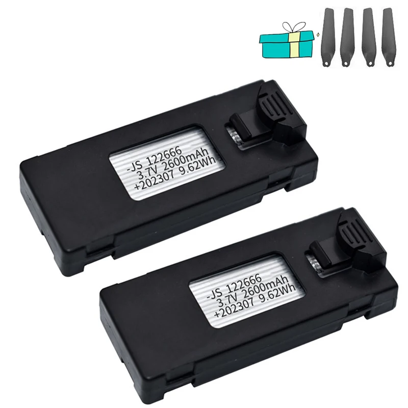 ตัวเลือกสินค้า แบตเตอรี่โดรน 3.7V 2600mAh สำหรับ E88 E88PRO E99 P1 P5PRO และอื่นๆ