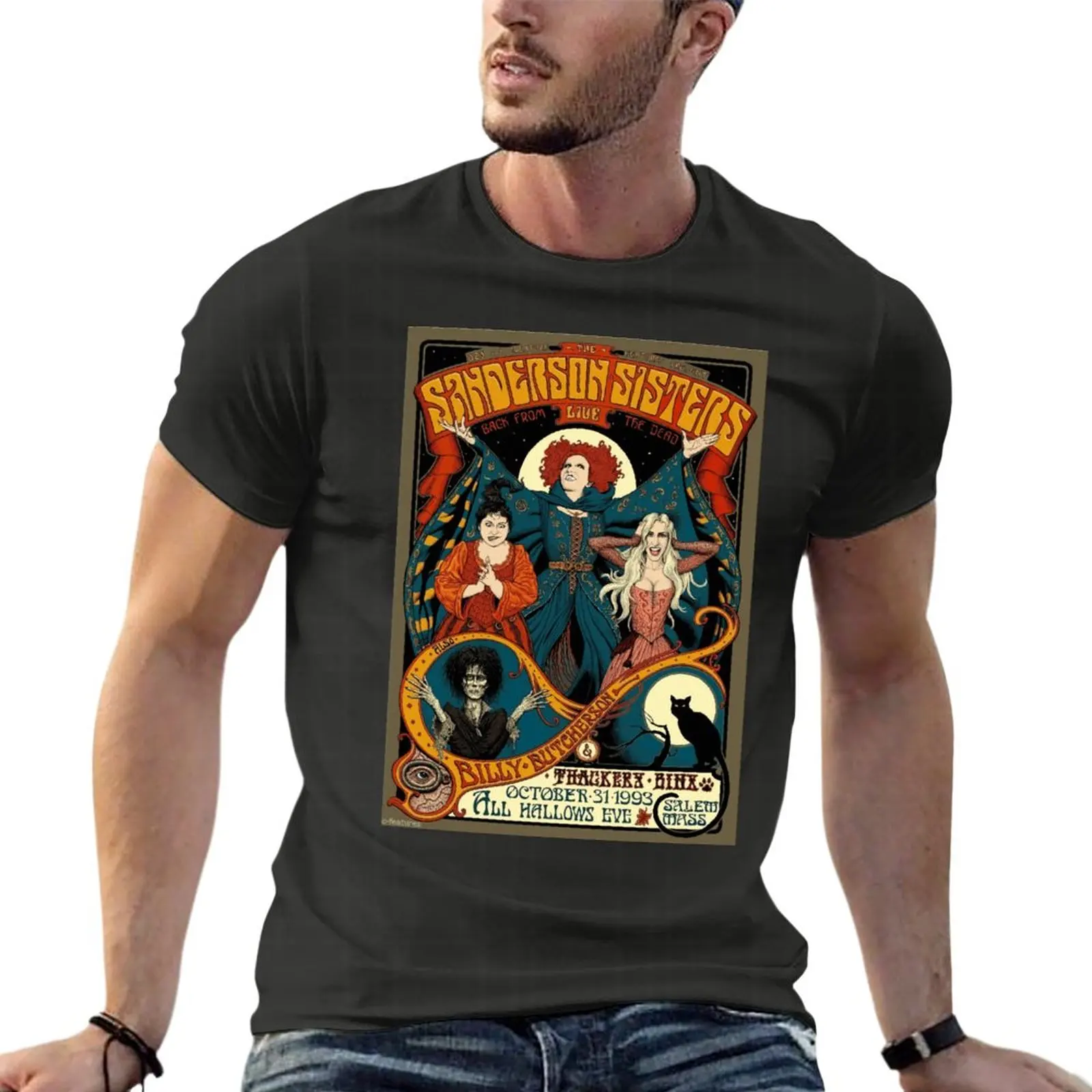 

Sanderson Sisters Halloween Oversized Tshirt For Men'S Clothes Short Sleeve Streetwear Plus Size Tops Tee
