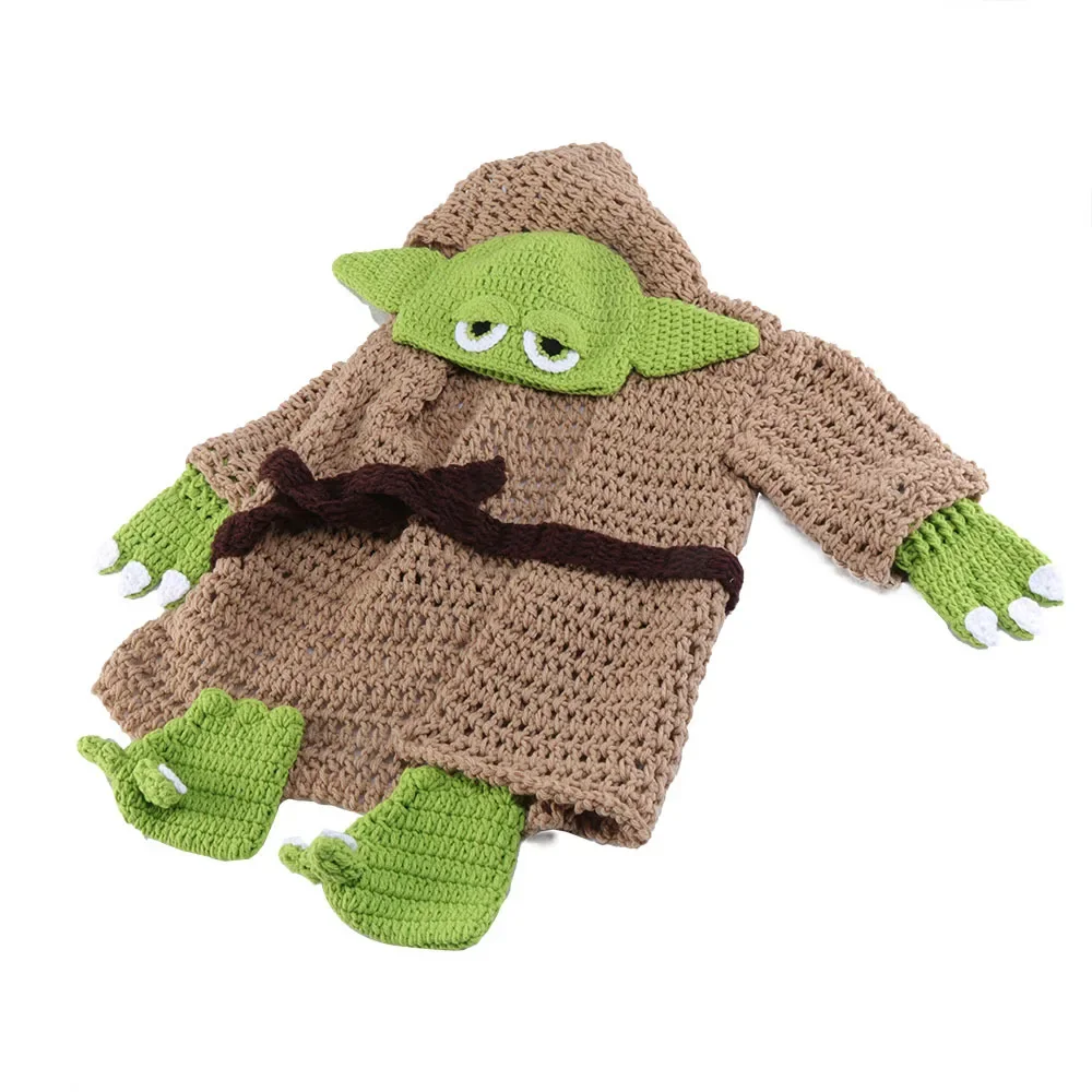 Conjunto De Ropa Para Bebé Yoda, Disfraz De Halloween De Ganchillo