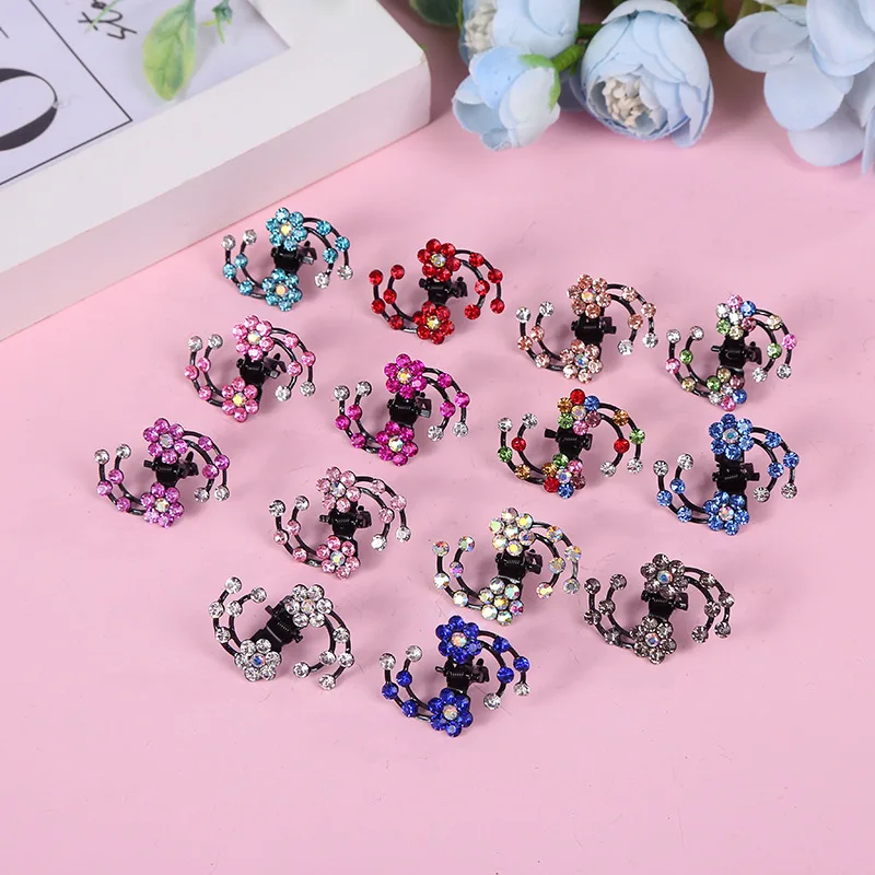 Jewelry accessories, hair accessory, hair clip-6Pcs Girls Crystal Snowflake Hair Clips, Hair Pins, Headwear, Crystal Accessories, Mini Small Claw