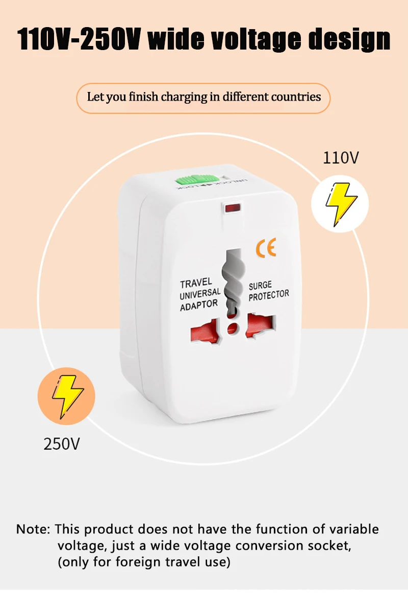 Universal Travel EU Plug – Compact Power Adapter 5 S8bf5a2dce2db472baacf5200573c0f66u