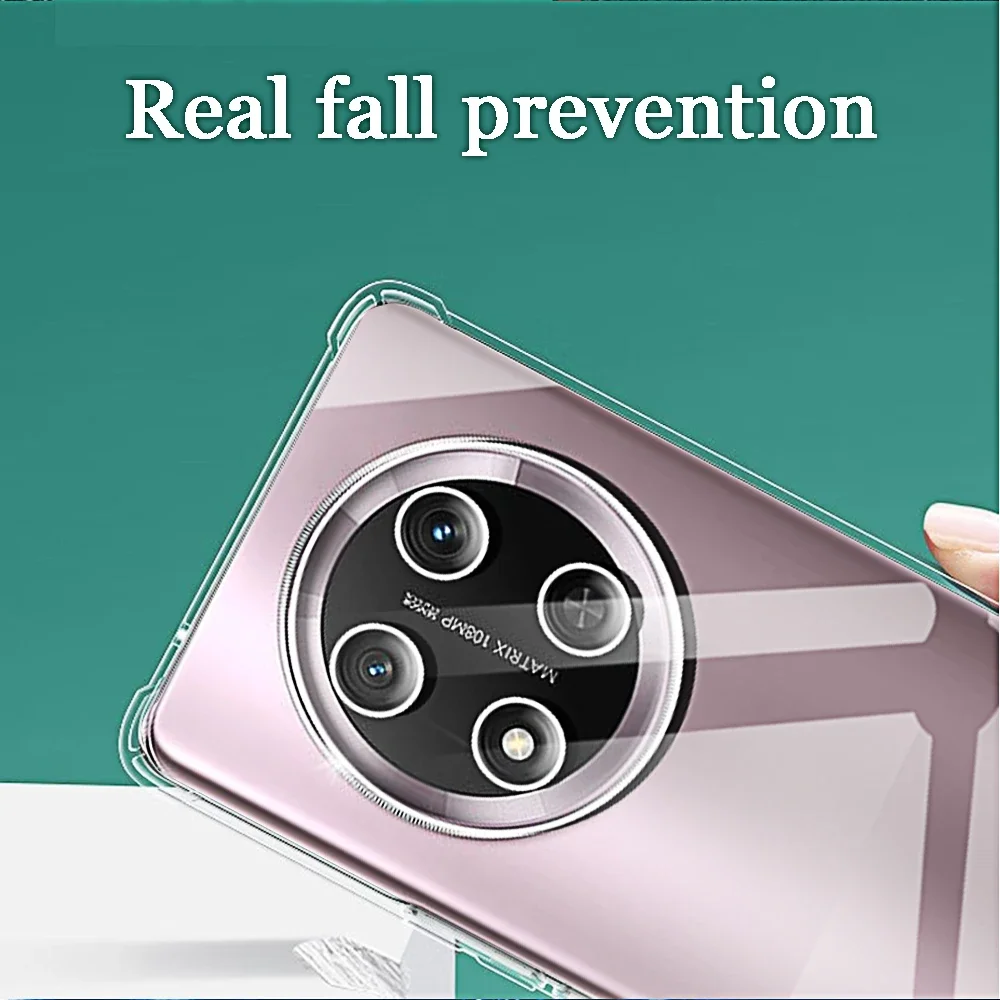 Durable Transparent Shockproof TPU Phone Case with Clear Back Cover