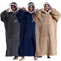 Women Hoodies Autumn Winter Extra Long Oversized Loungewear Clothes Couple Hoody Pajamas Warm Blanket Hoodie Plush Men Homewear