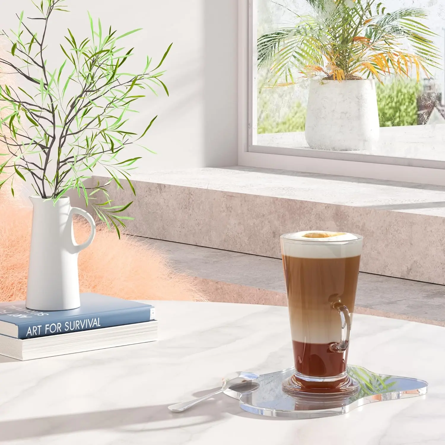 Acrylic Coaster Decorative Plates Irregular Bar Drink Coaster Clear Cloud Shape Coffee Coaster Perfect for Tabletop Protection