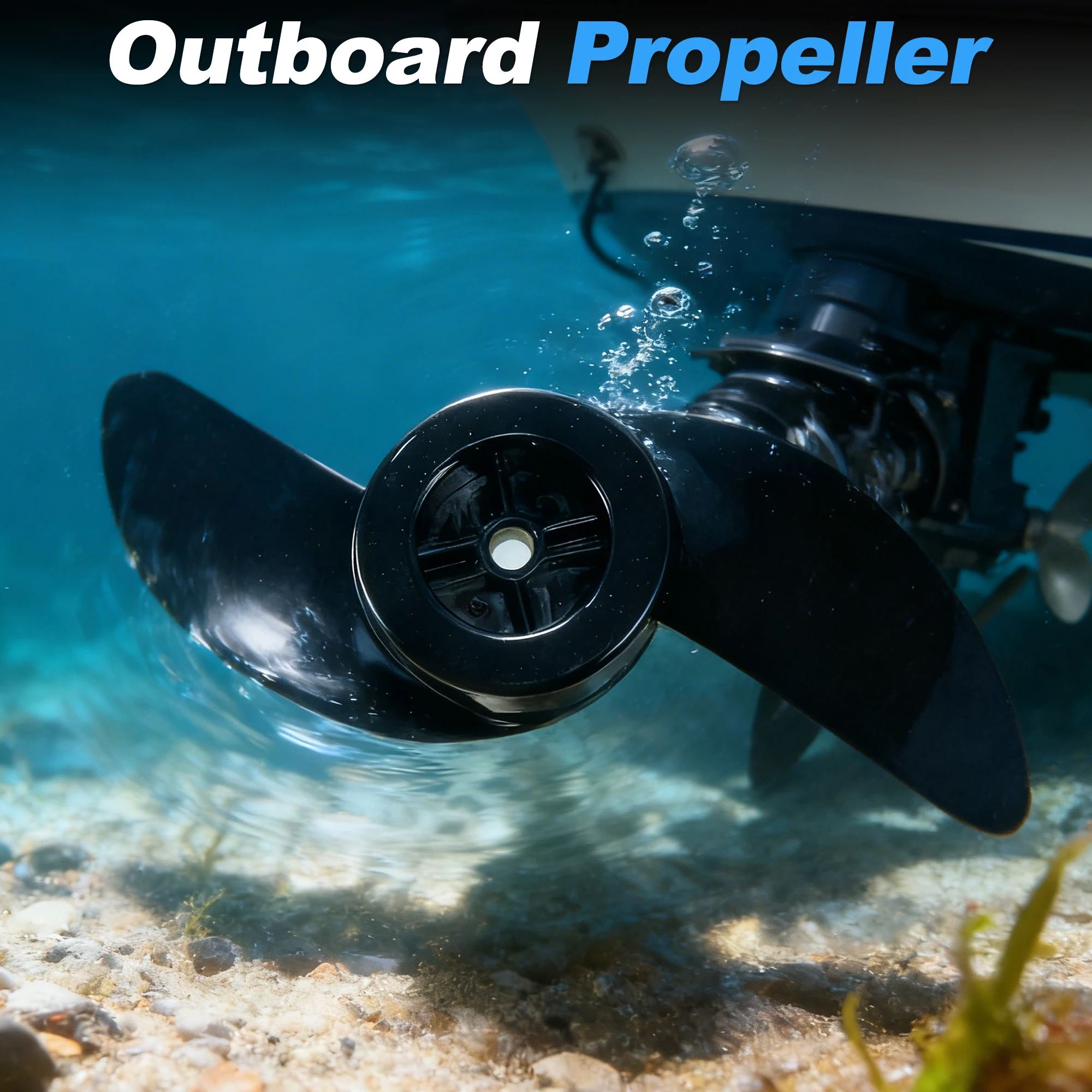 UXCELL 2x Trolling-Motor-Außenbordpropeller-Set für HAIBO ET44L/ET54L/D65L/T34, 2-Blatt – Detail 7
