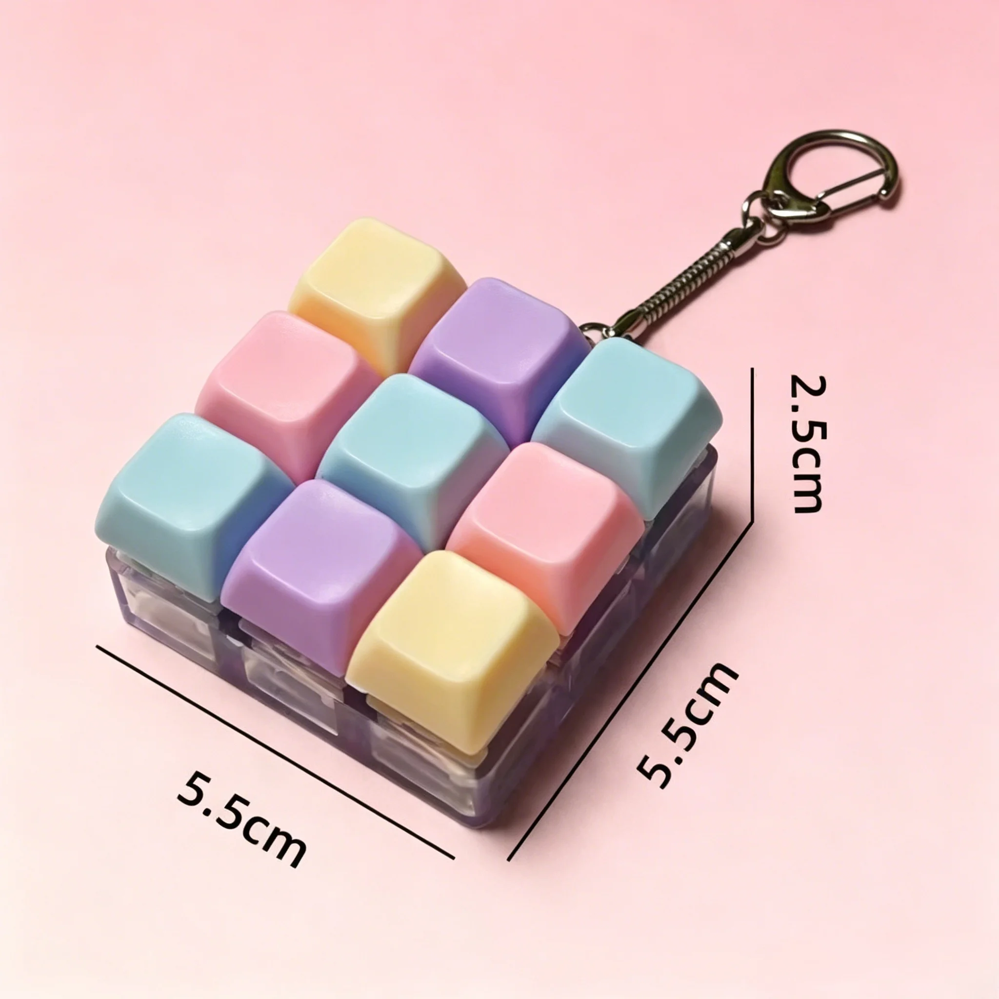 4/9키 기계식 키보드 축 테스터 LED 키보드 키 장난감 스트레스 해소 DIY 버튼 키캡 피젯 키체인 장난감 선물