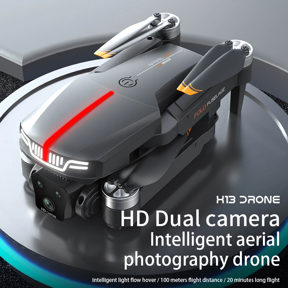 Hd 카메라 장착 브러시리스 RC 쿼드콥터, 광학 흐름, Rc Fpv 드론 사진, 장애물 회피 비행기, 성인 선물, H13