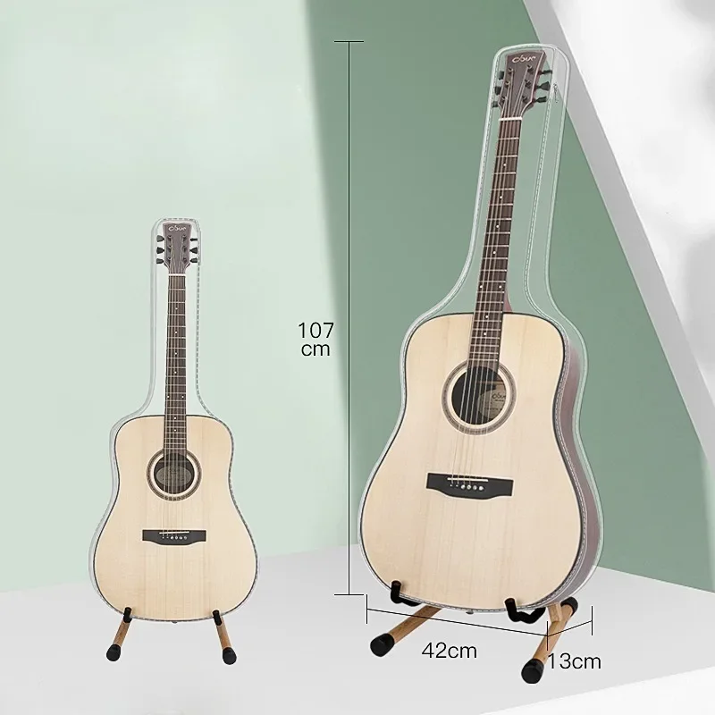 41 Inch Folk Guitar Bag Transparent Protector Dust Cover Moisture-proof Sealing Bag