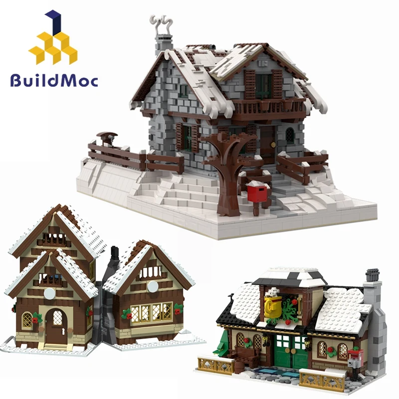 

BuildMoc, креативные идеи, архитектура, Зимний коттедж, лесной домик, сборные строительные блоки, игрушки для детей, подарок