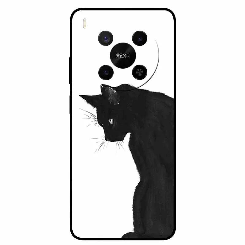 Lion Cat Black Soft Silicone Fashion Phone Case - Protective TPU Coque