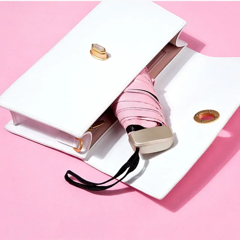 Phone Size Mini Pocket Women's Umbrella Male Man Ultralight Rain Sun Umbrella Girls Anti UV Portable Folding Parasol
