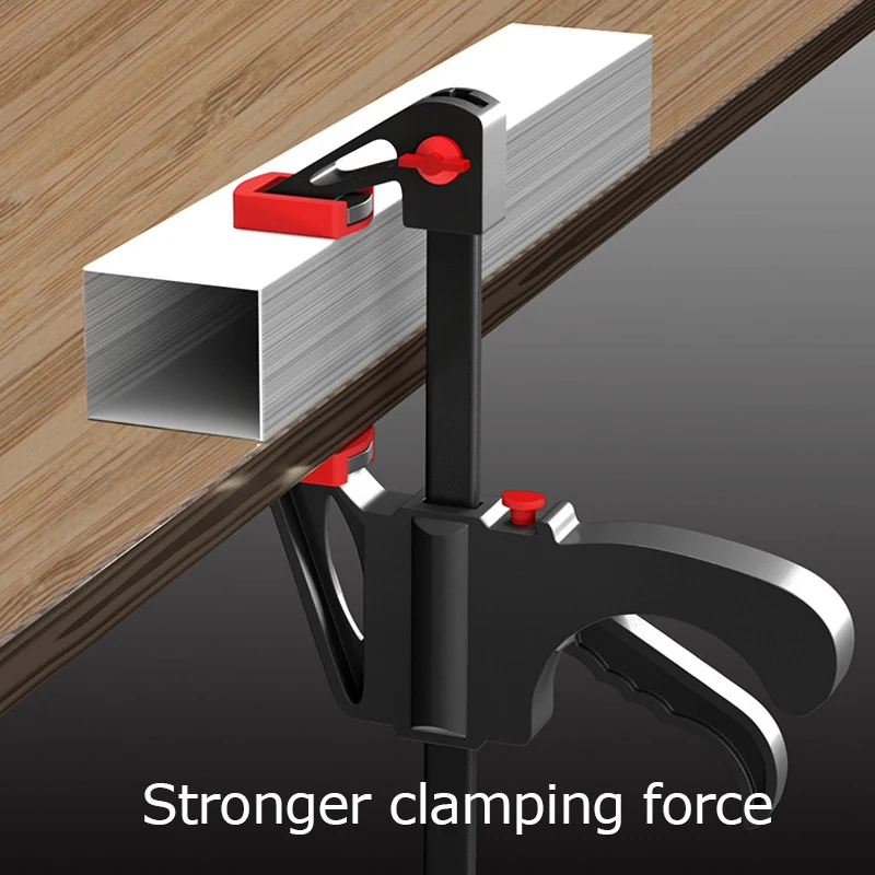

2PCS Quick Release Track Saw Clamp One Handed Ratchet F Clamp Woodworking Guide Rail Tool for MFT Table Desktop Hole Table Clip