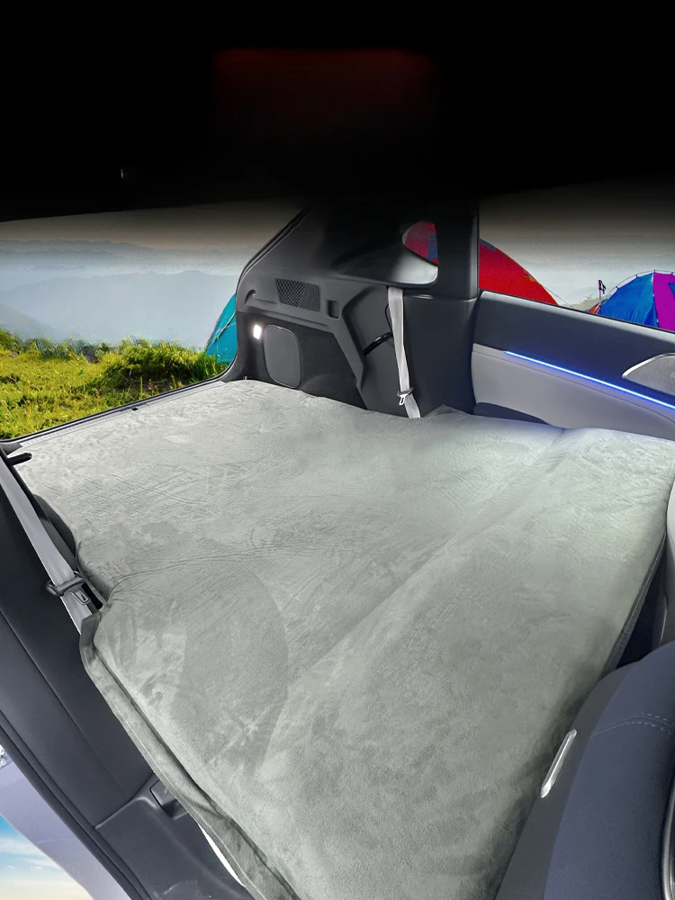 For Xpeng G6 Car Inflatable Bed Suede Air Mattress Car Travel Bed Outdoor Camping Mat Cushion Accessories