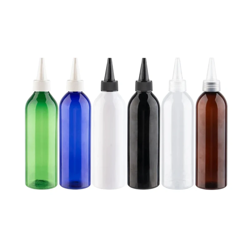 

25pcs 150ml 200ml 250ml Empty Water Lotion Plastic Bottles With Twist Top Cap E Liquid Containers Glue With Pointed Lid