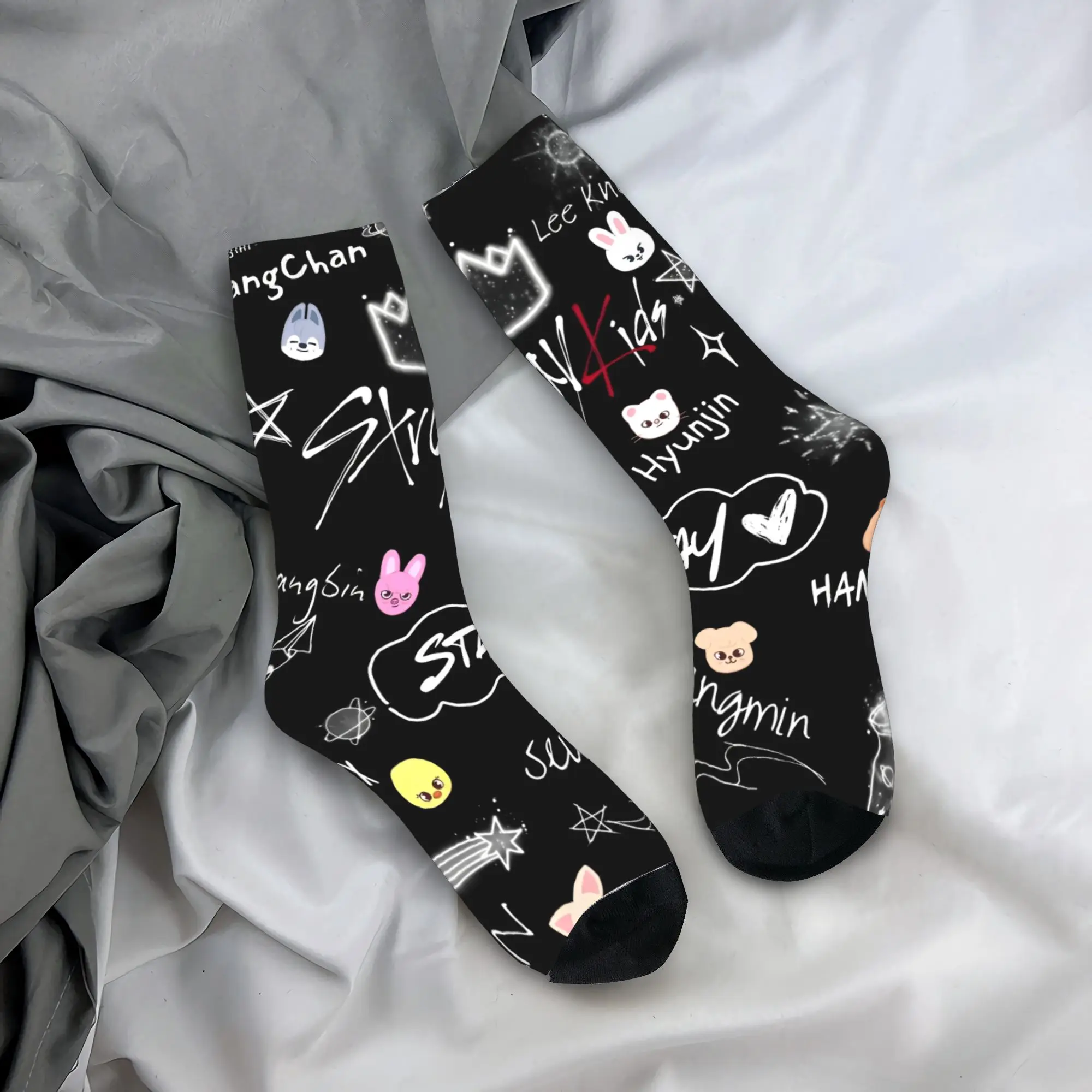 Kids' Gothic Design Autumn Socks - KPOP Inspired Band Style Outdoor Quality