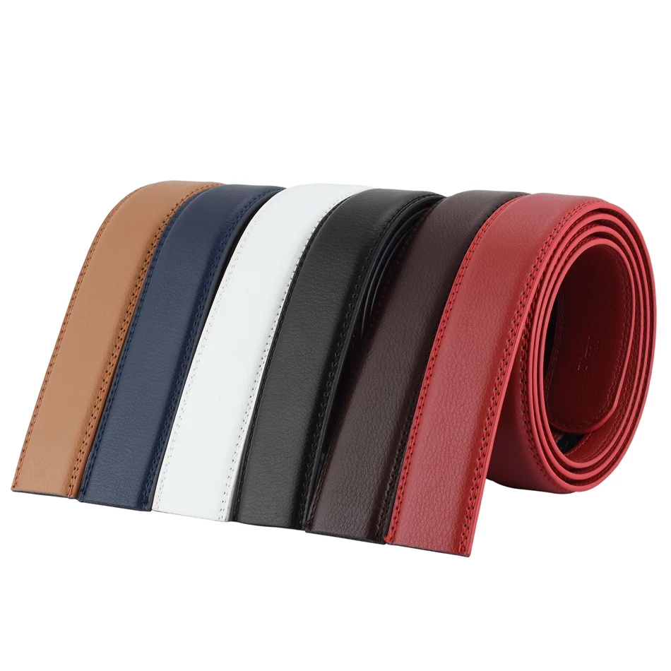 

WOWTIGER Fashion Designer 3.5cm Belts Luxury Leather Men Belt Automatic Not have belt buckle ceinture homme cinturones hombre