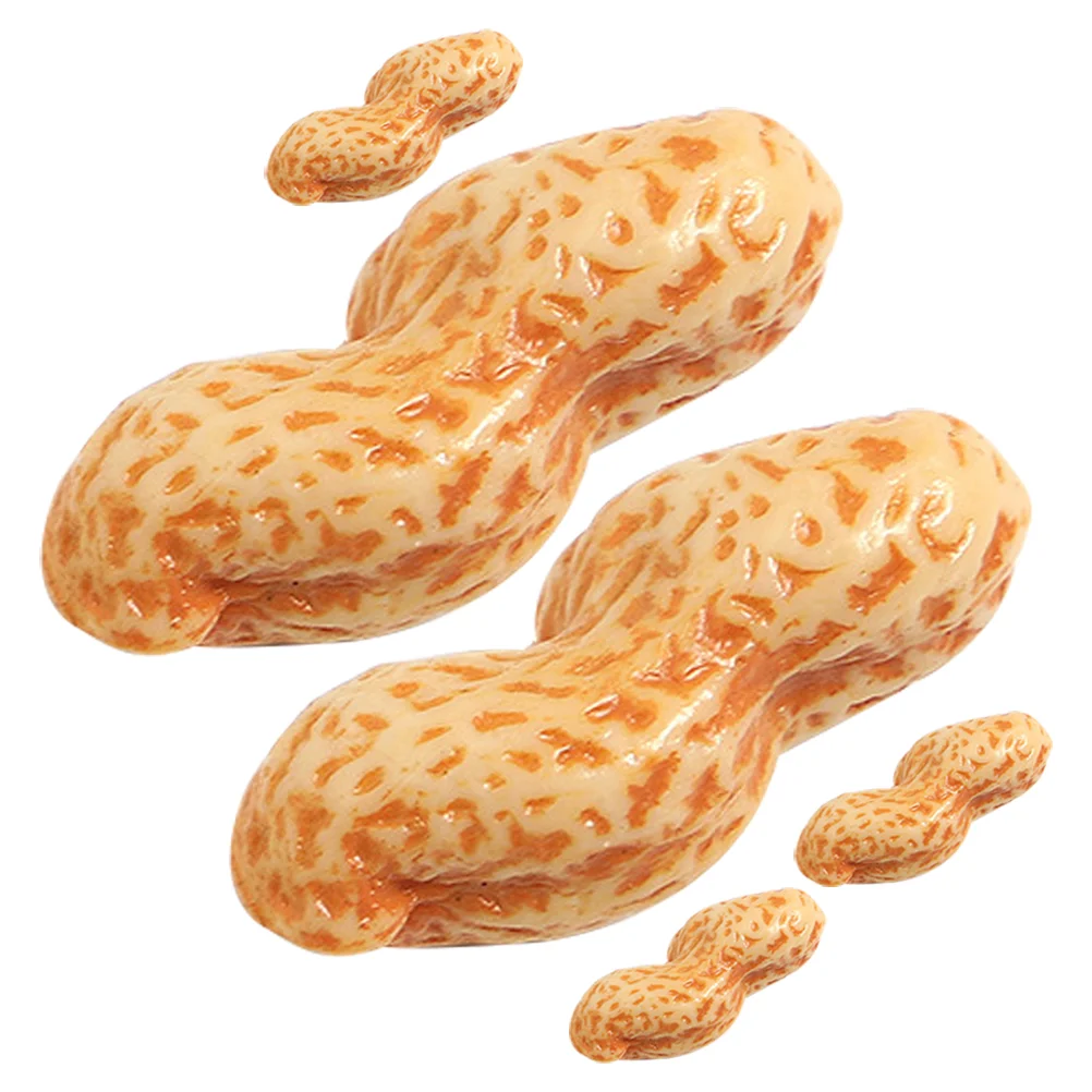 

6 Pcs Kitchen Fake Peanut Props Artificial Child Toys Modeling Office Desk Decor Kitchen Prop Pvc Fake