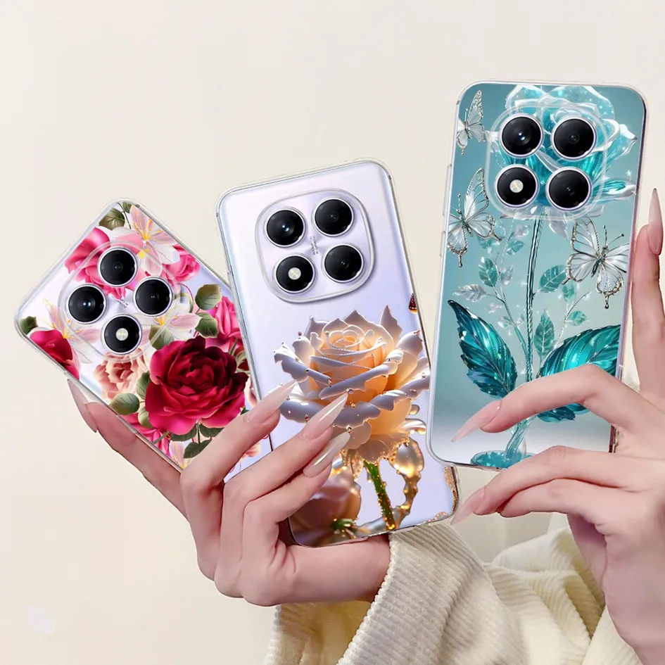 Cute Strawberry Love Heart Soft Silicone Clear Phone Case Cover