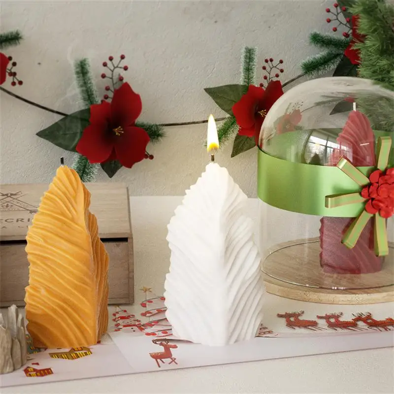 Description Picture 3 of itemDIY Silicone Candle Mold Leaf Scented Candle Making Resin Molds Geometric Large Leaf Candle Soap Plaster Wax Mold Home Decor